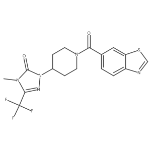 1-(1-(benzo[d]thiazole-6-carbonyl)piperidin-4-yl)-4-methyl-3-(trifluoromethyl)-1H-1,2,4-triazol-5(4H)-one Structure