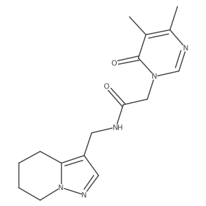 2-(4,5-dimethyl-6-oxopyrimidin-1(6H)-yl)-N-((4,5,6,7-tetrahydropyrazolo[1,5-a]pyridin-3-yl)methyl)acetamide结构式
