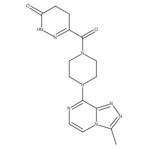 6-(4-(3-methyl-[1,2,4]triazolo[4,3-a]pyrazin-8-yl)piperazine-1-carbonyl)-4,5-dihydropyridazin-3(2H)-one结构式