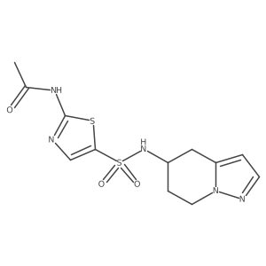 N-(5-(N-(4,5,6,7-tetrahydropyrazolo[1,5-a]pyridin-5-yl)sulfamoyl)thiazol-2-yl)acetamide Structure