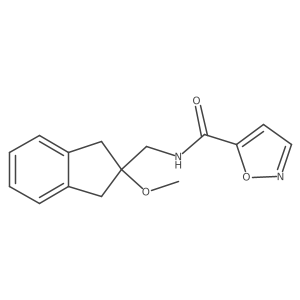N-((2-methoxy-2,3-dihydro-1H-inden-2-yl)methyl)isoxazole-5-carboxamide结构式