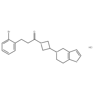 3-(2-bromophenyl)-1-(3-(6,7-dihydrothieno[3,2-c]pyridin-5(4H)-yl)azetidin-1-yl)propan-1-one hydrochloride Structure