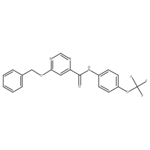 6-(benzyloxy)-N-(4-(trifluoromethoxy)phenyl)pyrimidine-4-carboxamide结构式