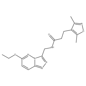 3-(3,5-dimethylisoxazol-4-yl)-N-((6-ethoxy-[1,2,4]triazolo[4,3-b]pyridazin-3-yl)methyl)propanamide结构式