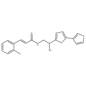 (E)-3-(2-chlorophenyl)-N-(2-hydroxy-2-(5-(thiophen-3-yl)furan-2-yl)ethyl)acrylamide Structure