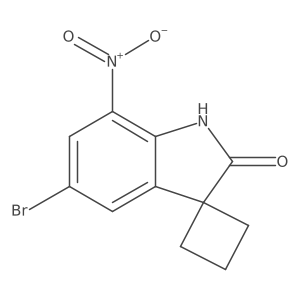 5'-Bromo-7'-nitro-spiro[cyclobutane-1,3'-[3h]indol]-2'(1'h)-one Structure