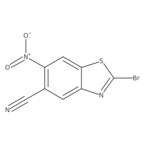 5-Benzothiazolecarbonitrile, 2-bromo-6-nitro-结构式