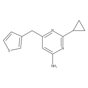 2-Cyclopropyl-6-[(thiophen-3-yl)methyl]pyrimidin-4-amine Structure