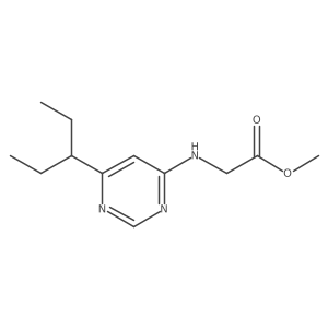 Methyl 2-{[6-(pentan-3-yl)pyrimidin-4-yl]amino}acetate结构式