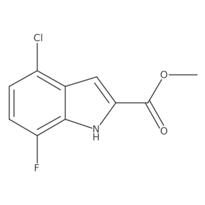 methyl 4-chloro-7-fluoro-1H-indole-2-carboxylate结构式