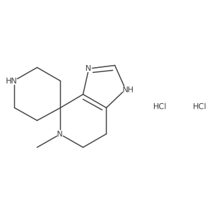 5-Methyl-1,5,6,7-tetrahydrospiro[imidazo[4,5-c]pyridine-4,4'-piperidine] dihydrochloride结构式