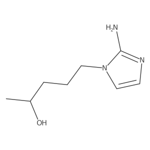 5-(2-amino-1H-imidazol-1-yl)pentan-2-ol结构式