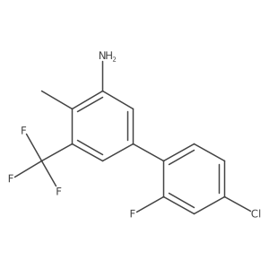 5-(4-Chloro-2-fluorophenyl)-2-methyl-3-(trifluoromethyl)aniline Structure