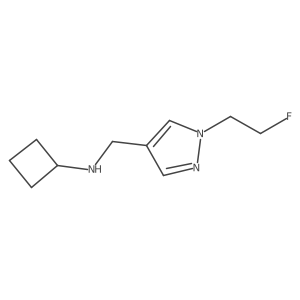 N-{[1-(2-fluoroethyl)-1H-pyrazol-4-yl]methyl}cyclobutanamine结构式