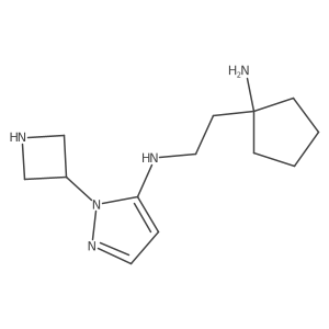 N-[2-(1-aminocyclopentyl)ethyl]-1-(azetidin-3-yl)-1H-pyrazol-5-amine Structure