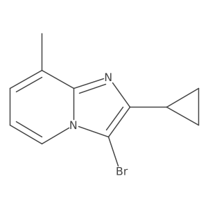 3-Bromo-2-cyclopropyl-8-methylimidazo[1,2-a]pyridine结构式