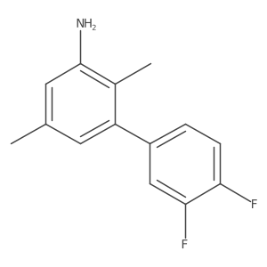 3-(3,4-Difluorophenyl)-2,5-dimethylaniline结构式