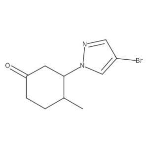 3-(4-bromo-1H-pyrazol-1-yl)-4-methylcyclohexan-1-one结构式
