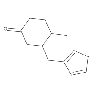 4-Methyl-3-[(thiophen-3-yl)methyl]cyclohexan-1-one结构式