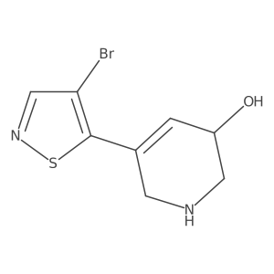 5-(4-Bromo-1,2-thiazol-5-yl)-1,2,3,6-tetrahydropyridin-3-ol Structure