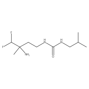 3-(3-Amino-4,4-difluoro-3-methylbutyl)-1-(2-methylpropyl)urea Structure