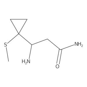 3-Amino-3-[1-(methylsulfanyl)cyclopropyl]propanamide Structure
