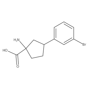 (1R,3R)-1-Amino-3-(3-bromophenyl)cyclopentane-1-carboxylic acid结构式