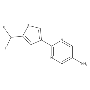 2-[5-(Difluoromethyl)thiophen-3-yl]pyrimidin-5-amine结构式