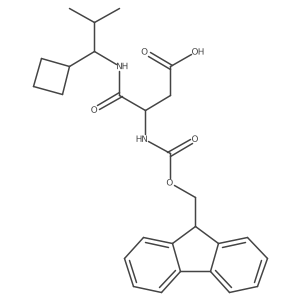 3-[(1-cyclobutyl-2-methylpropyl)carbamoyl]-3-({[(9H-fluoren-9-yl)methoxy]carbonyl}amino)propanoic acid Structure