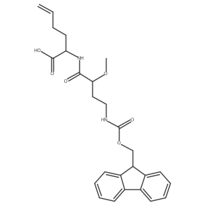 2-[4-({[(9H-fluoren-9-yl)methoxy]carbonyl}amino)-2-methoxybutanamido]hex-5-enoic acid Structure