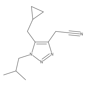 2-[5-(cyclopropylmethyl)-1-(2-methylpropyl)-1H-1,2,3-triazol-4-yl]acetonitrile结构式