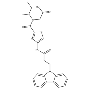 2-[N-(butan-2-yl)-1-[5-({[(9H-fluoren-9-yl)methoxy]carbonyl}amino)-1H-1,2,4-triazol-3-yl]formamido]acetic acid结构式