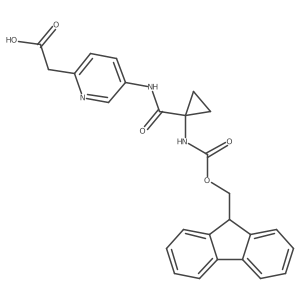 2-{5-[1-({[(9H-fluoren-9-yl)methoxy]carbonyl}amino)cyclopropaneamido]pyridin-2-yl}acetic acid Structure
