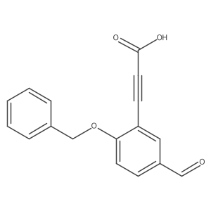 3-[2-(Benzyloxy)-5-formylphenyl]prop-2-ynoic acid Structure
