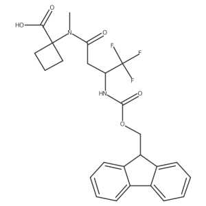 1-[3-({[(9H-fluoren-9-yl)methoxy]carbonyl}amino)-4,4,4-trifluoro-N-methylbutanamido]cyclobutane-1-carboxylic acid Structure