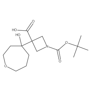 1-[(Tert-butoxy)carbonyl]-3-(4-hydroxyoxepan-4-yl)azetidine-3-carboxylic acid Structure