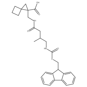 1-{[4-({[(9H-fluoren-9-yl)methoxy]carbonyl}amino)-3-methylbutanamido]methyl}spiro[2.3]hexane-1-carboxylic acid Structure