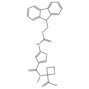 1-[N-methyl5-({[(9H-fluoren-9-yl)methoxy]carbonyl}amino)-1,2-oxazole-3-amido]cyclobutane-1-carboxylic acid结构式
