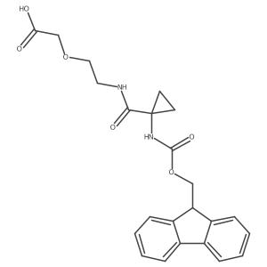 2-(2-{[1-({[(9H-fluoren-9-yl)methoxy]carbonyl}amino)cyclopropyl]formamido}ethoxy)acetic acid结构式