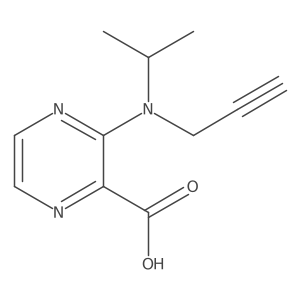 3-[(Prop-2-yn-1-yl)(propan-2-yl)amino]pyrazine-2-carboxylic acid结构式