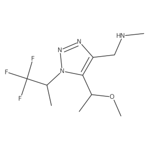 {[5-(1-methoxyethyl)-1-(1,1,1-trifluoropropan-2-yl)-1H-1,2,3-triazol-4-yl]methyl}(methyl)amine Structure