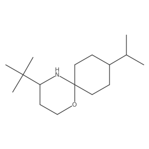 4-Tert-butyl-9-(propan-2-yl)-1-oxa-5-azaspiro[5.5]undecane结构式
