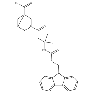 3-[3-({[(9H-fluoren-9-yl)methoxy]carbonyl}amino)-3-methylbutanoyl]-3-azabicyclo[3.1.0]hexane-1-carboxylic acid结构式