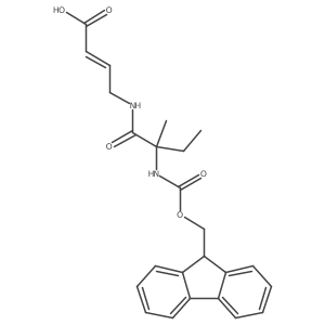 4-[2-({[(9H-fluoren-9-yl)methoxy]carbonyl}amino)-2-methylbutanamido]but-2-enoic acid Structure