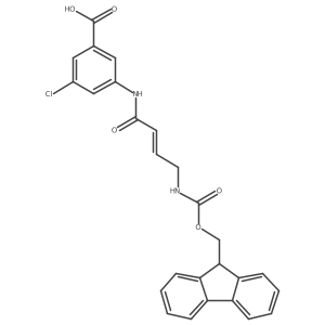 3-chloro-5-[4-({[(9H-fluoren-9-yl)methoxy]carbonyl}amino)but-2-enamido]benzoic acid Structure