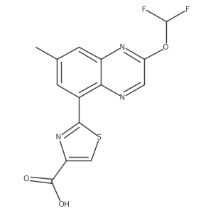 2-(2-(Difluoromethoxy)-7-methylquinoxalin-5-yl)thiazole-4-carboxylic acid结构式