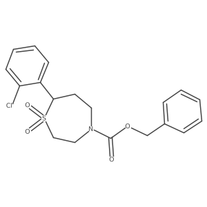 Benzyl 7-(2-chlorophenyl)-1,4-thiazepane-4-carboxylate 1,1-dioxide Structure