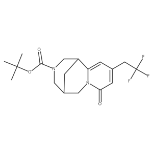 (1R,5R)-tert-Butyl 8-oxo-10-(2,2,2-trifluoroethyl)-4,5,6,8-tetrahydro-1H-1,5-methanopyrido[1,2-a][1,5]diazocine-3(2H)-carboxylate结构式