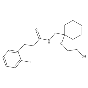 3-(2-fluorophenyl)-N-{[4-(2-hydroxyethoxy)thian-4-yl]methyl}propanamide Structure