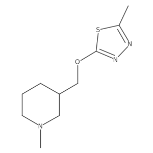1-Methyl-3-{[(5-methyl-1,3,4-thiadiazol-2-yl)oxy]methyl}piperidine结构式